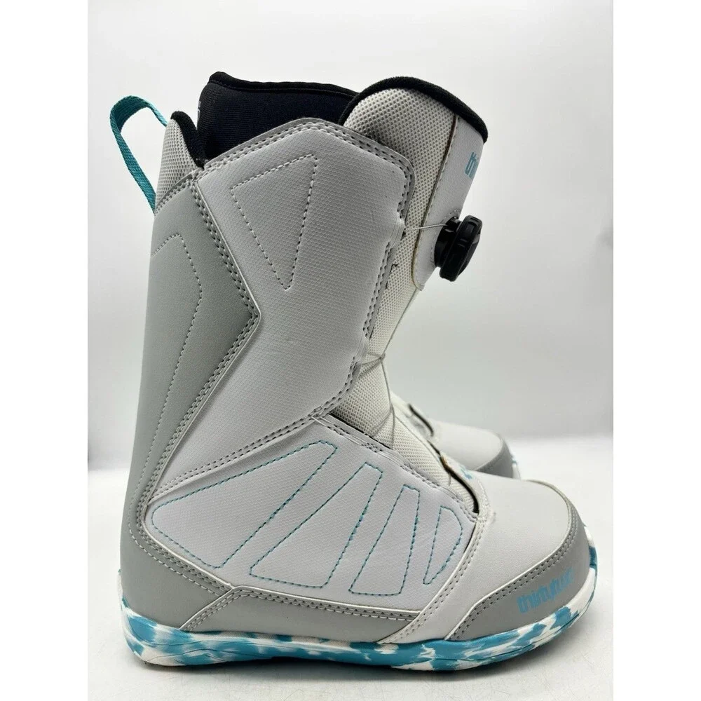 Thirtytwo Lashed Boa Snowboard Boots Kids Youth Size 6 Gray Fall 2016 EUC